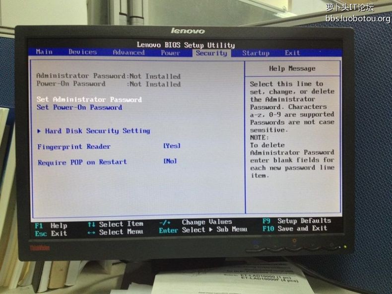 办公电脑BIOS画面